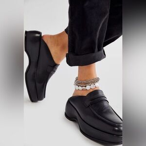 Free People Black Mules